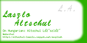 laszlo altschul business card
